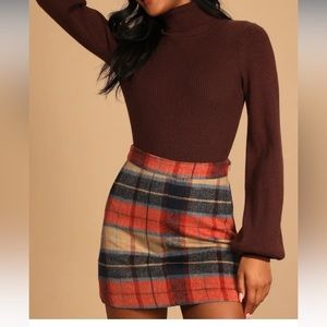 Lulus Mad for Plaid Beige Plaid Mini Skirt